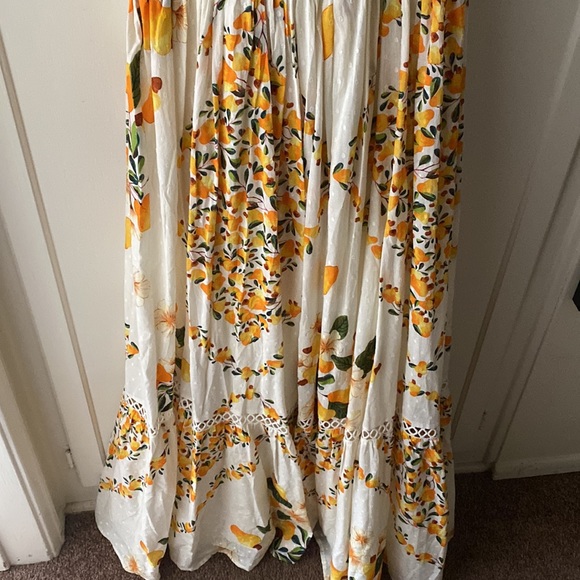 NWT FARM Rio Cashew Crossed Back Maxi Dress - Picture 14 of 14